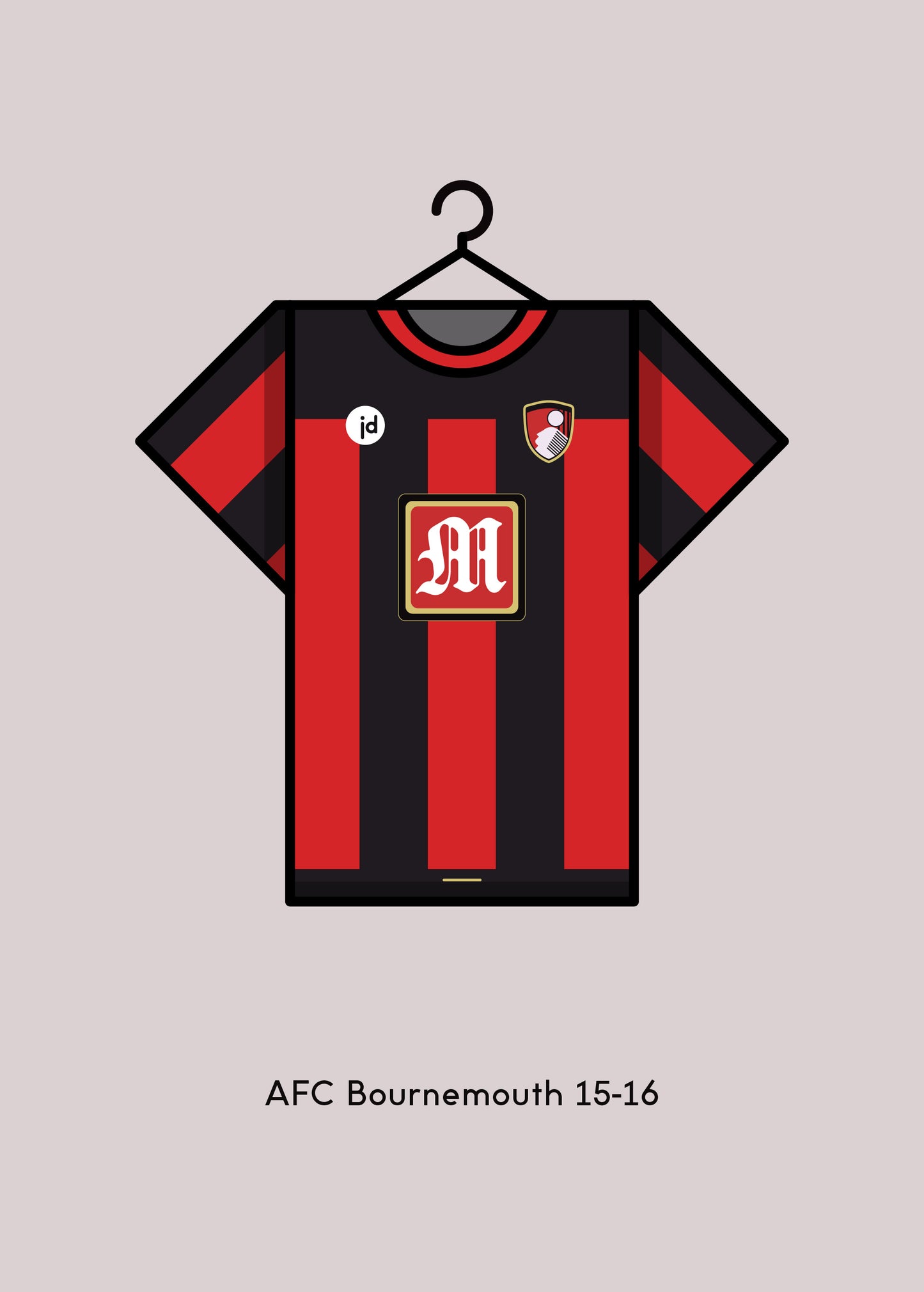 AFC Bournemouth 2015-16 Home Football Kit