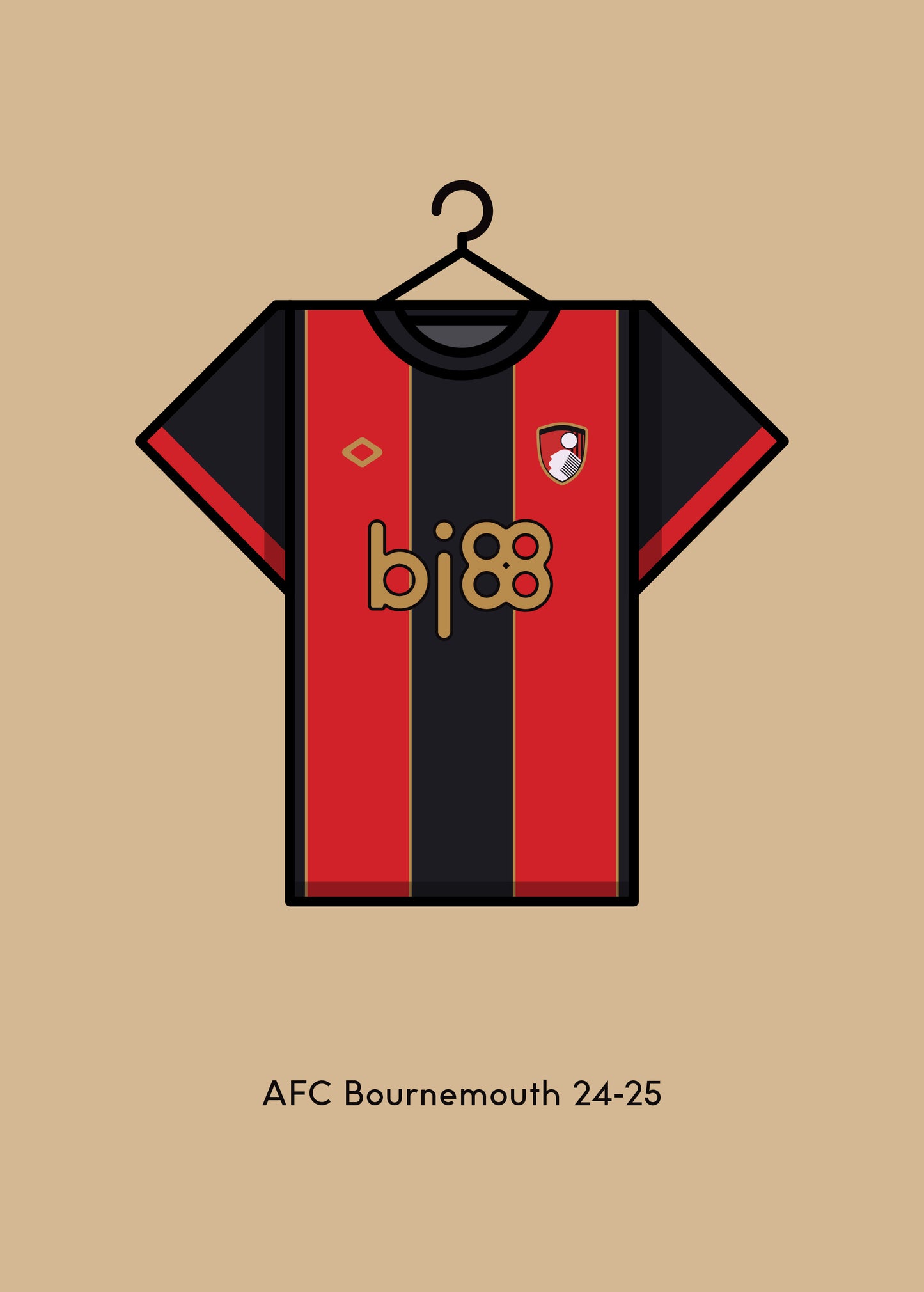 AFC Bournemouth 2024-25 Home Football Kit