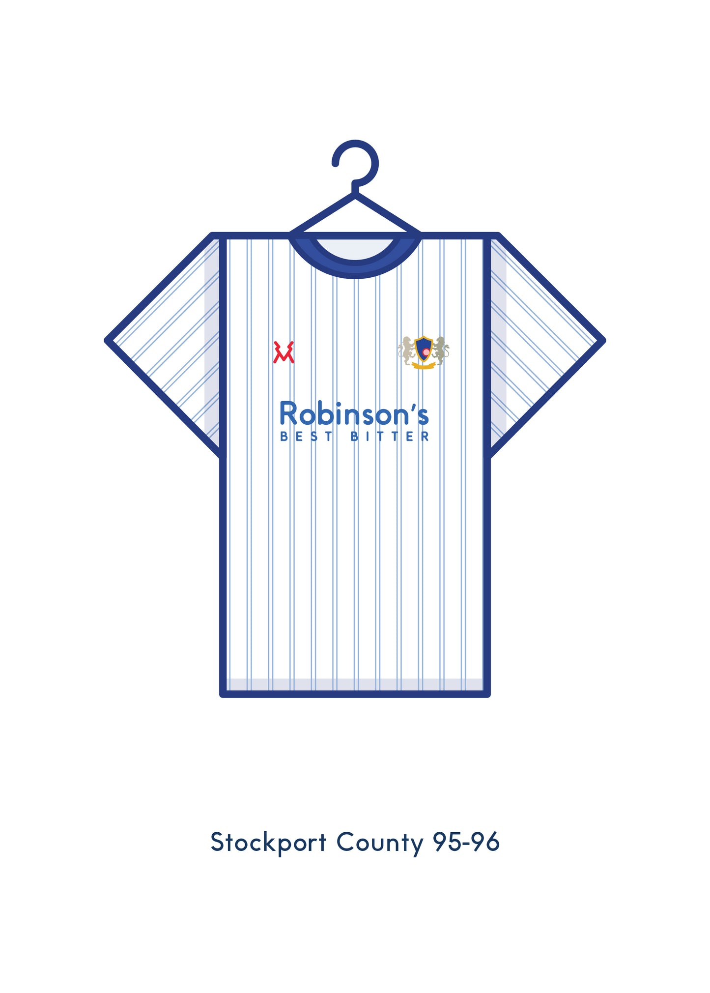 Stockport County 1995 - 96 Home Kit