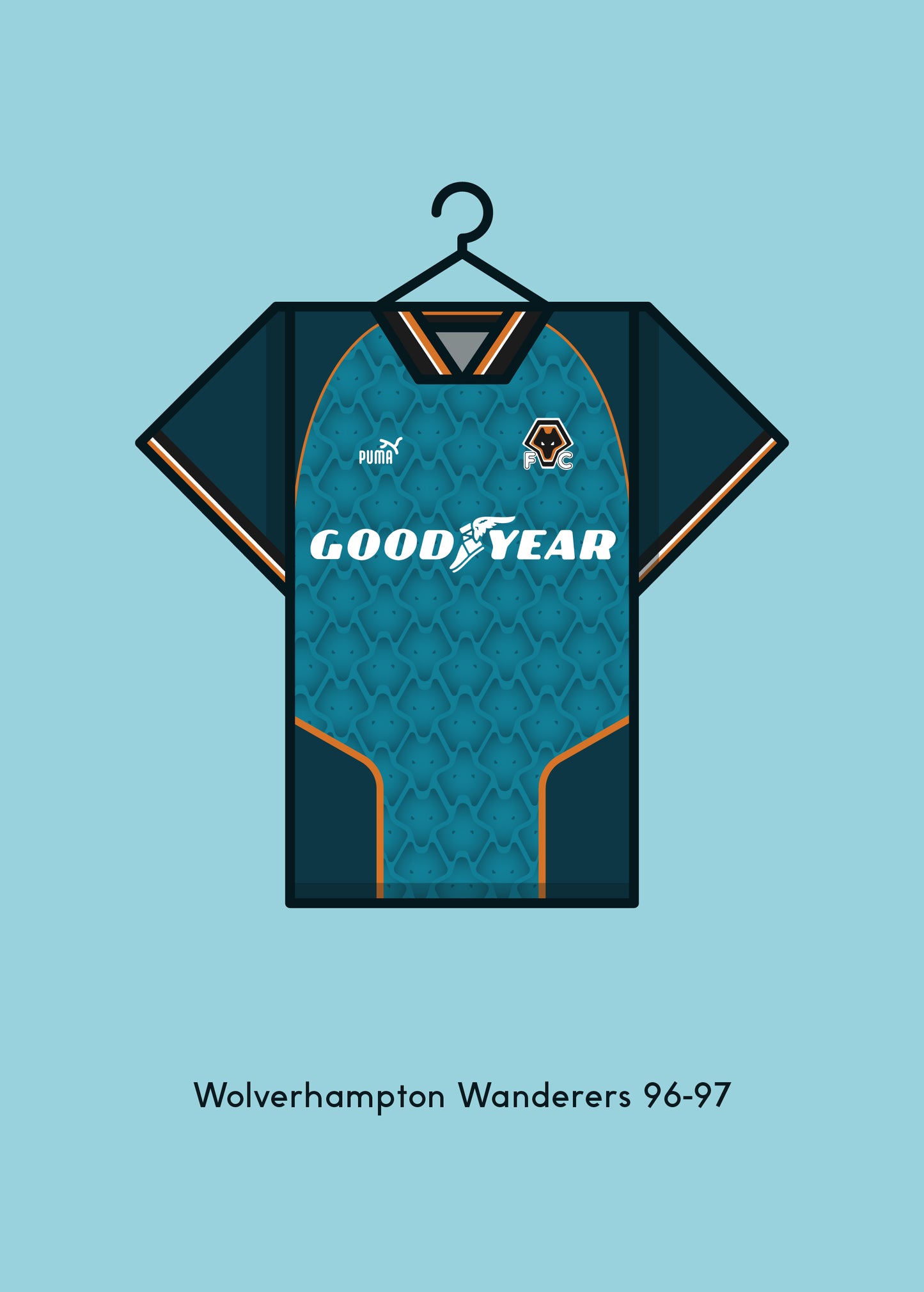 Wolverhampton Wanderers 1996-97 Away Football Kit
