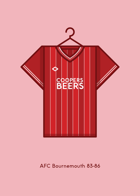 AFC Bournemouth 1983 - 84 Home Football Kit