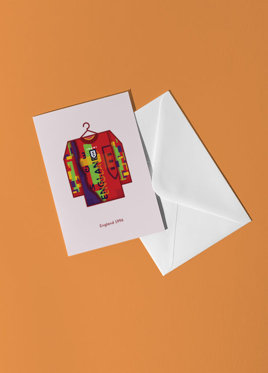 England 1996 Keeper 2nd Kit Greetings Card