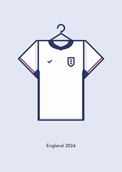 England 2024 Home Kit Greetings Card