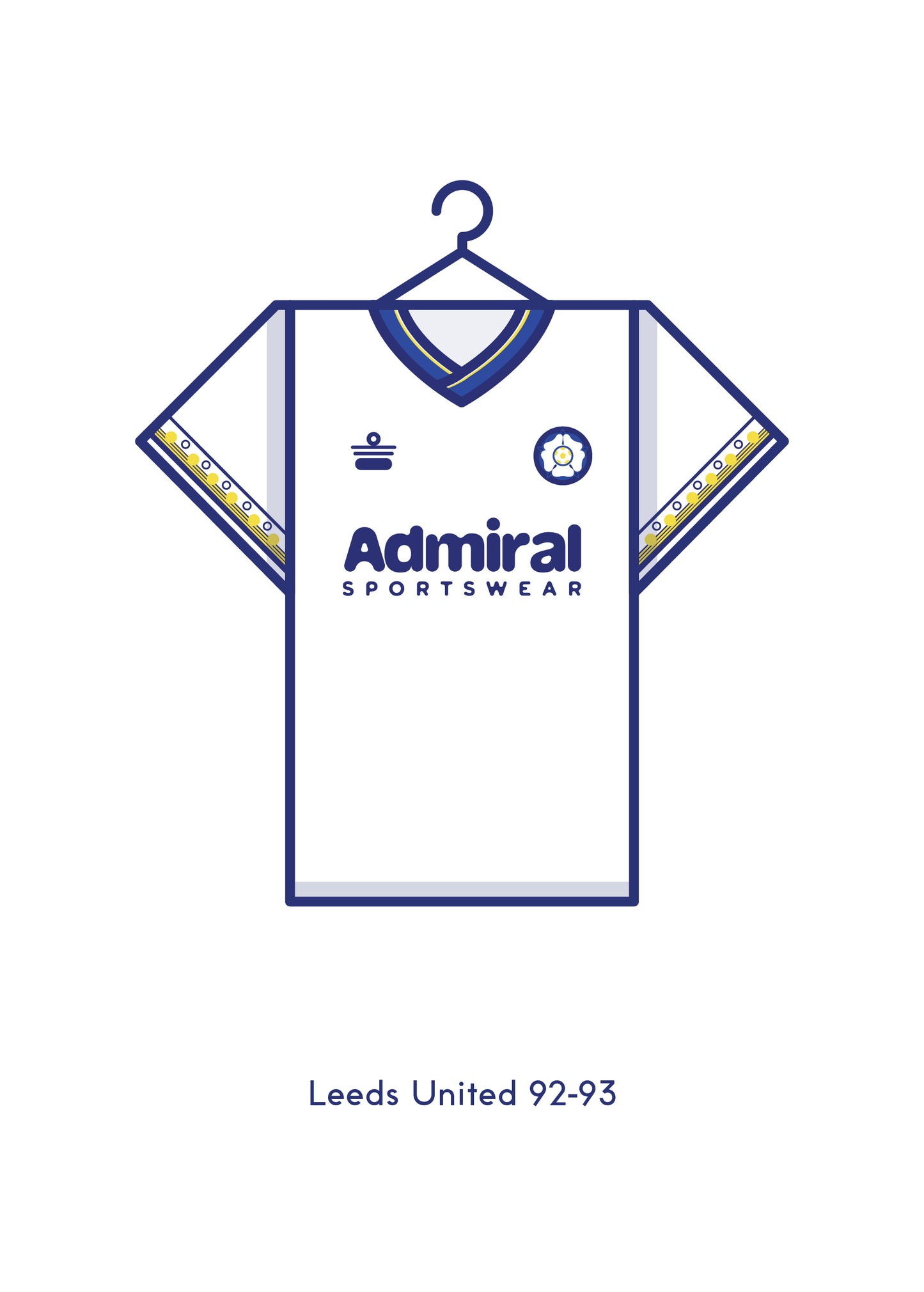 Leeds United 1992 - 93 Home Kit