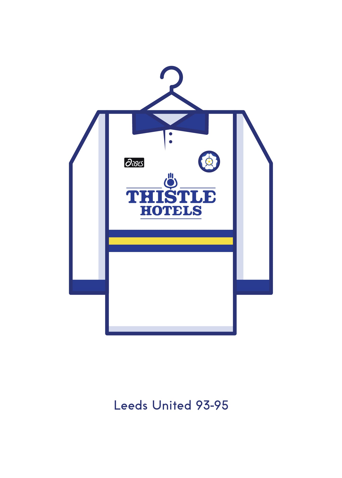 Leeds United 1993 - 95 Home Kit