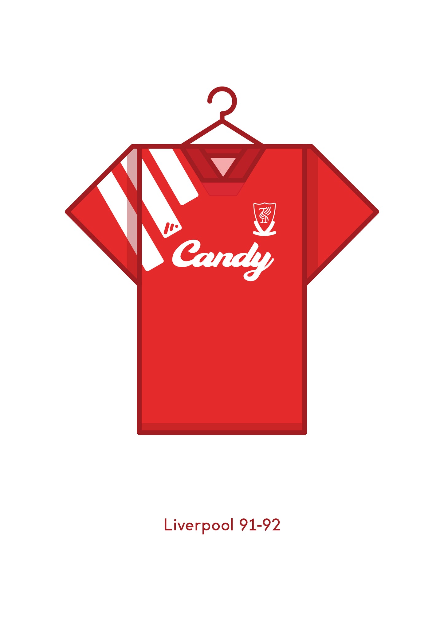 Liverpool 1991 - 92 Home Kit