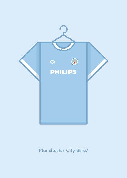 Manchester City 1985 - 87 Home Kit
