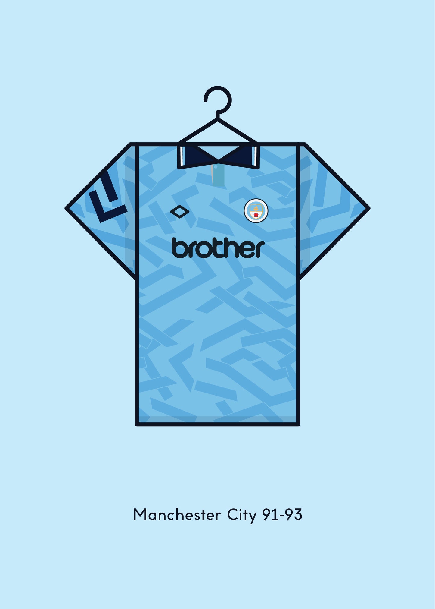 Manchester City 1991 - 93 Home Kit