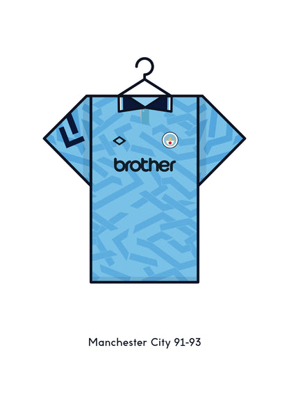 Manchester City 1991 - 93 Home Kit