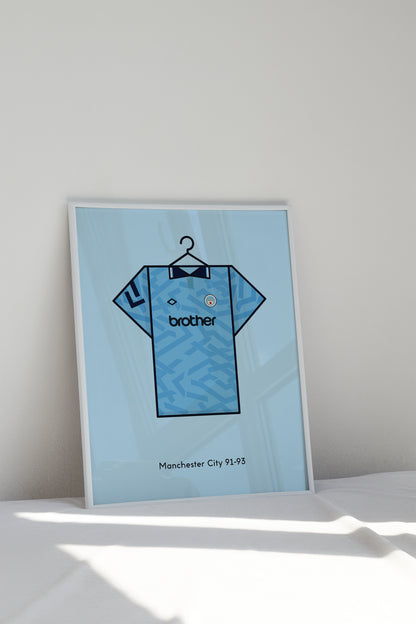 Manchester City 1991 - 93 Home Kit