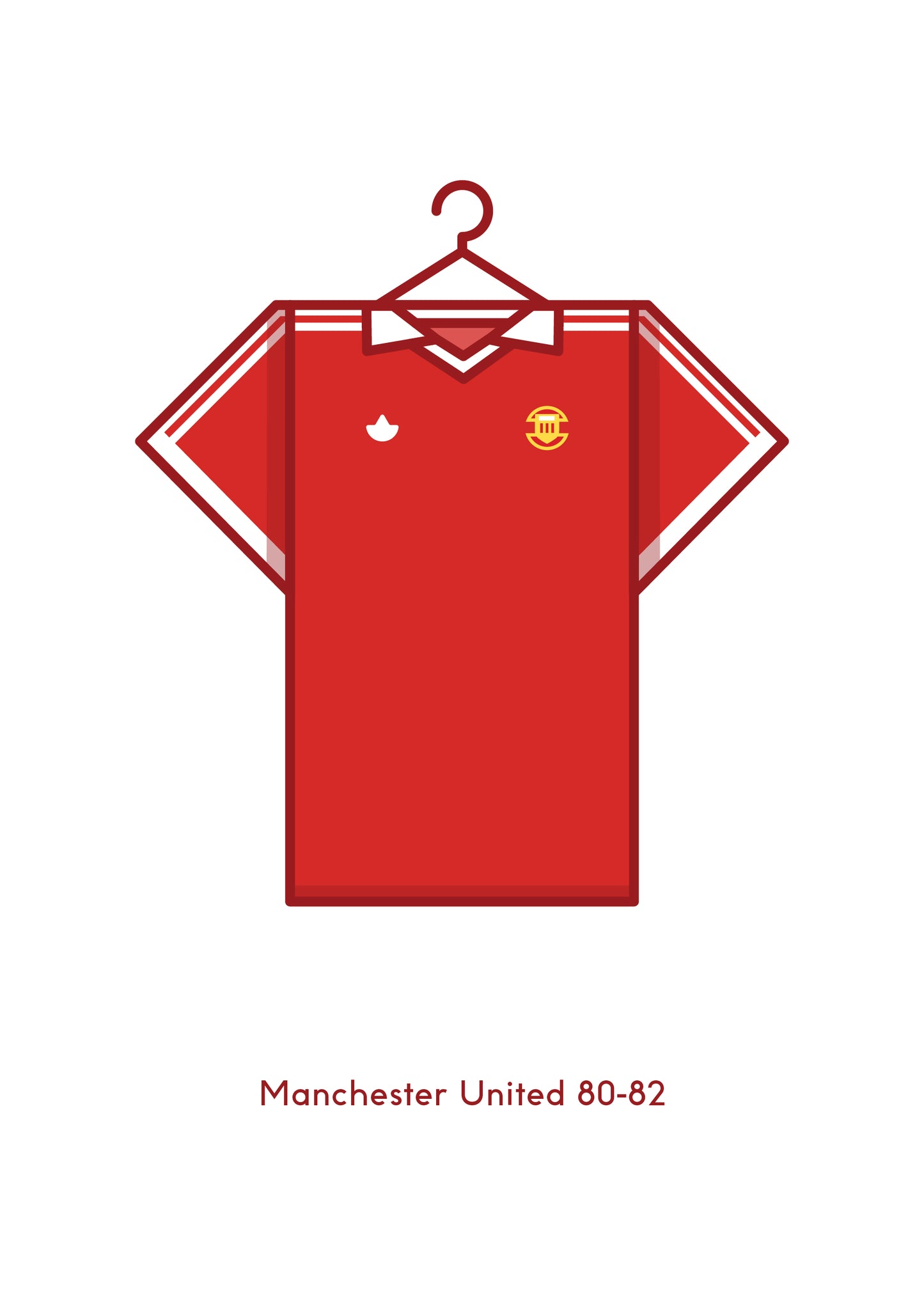 Manchester United 1980 - 82 Home Kit