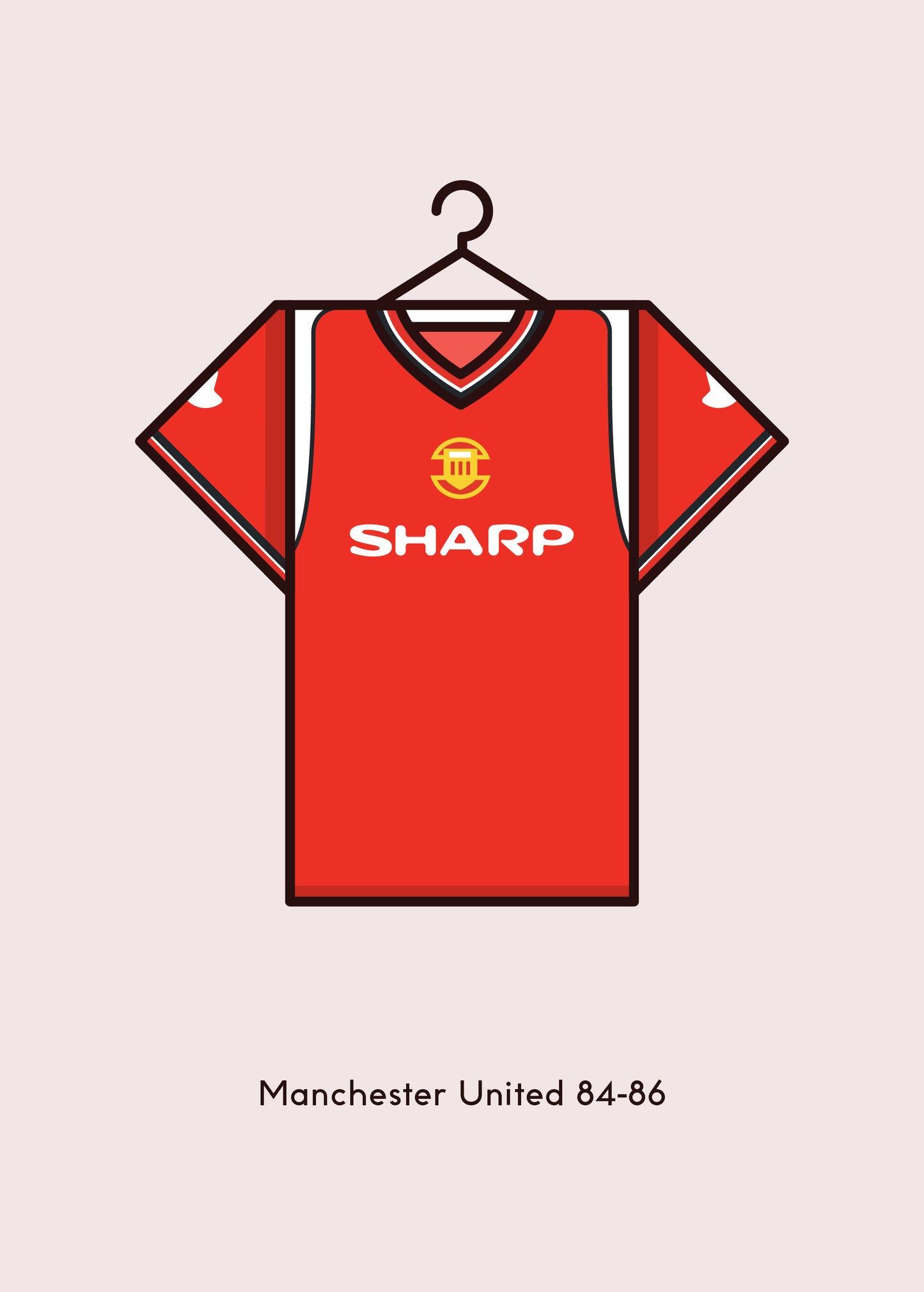 Manchester United 1984 - 86 Home Kit