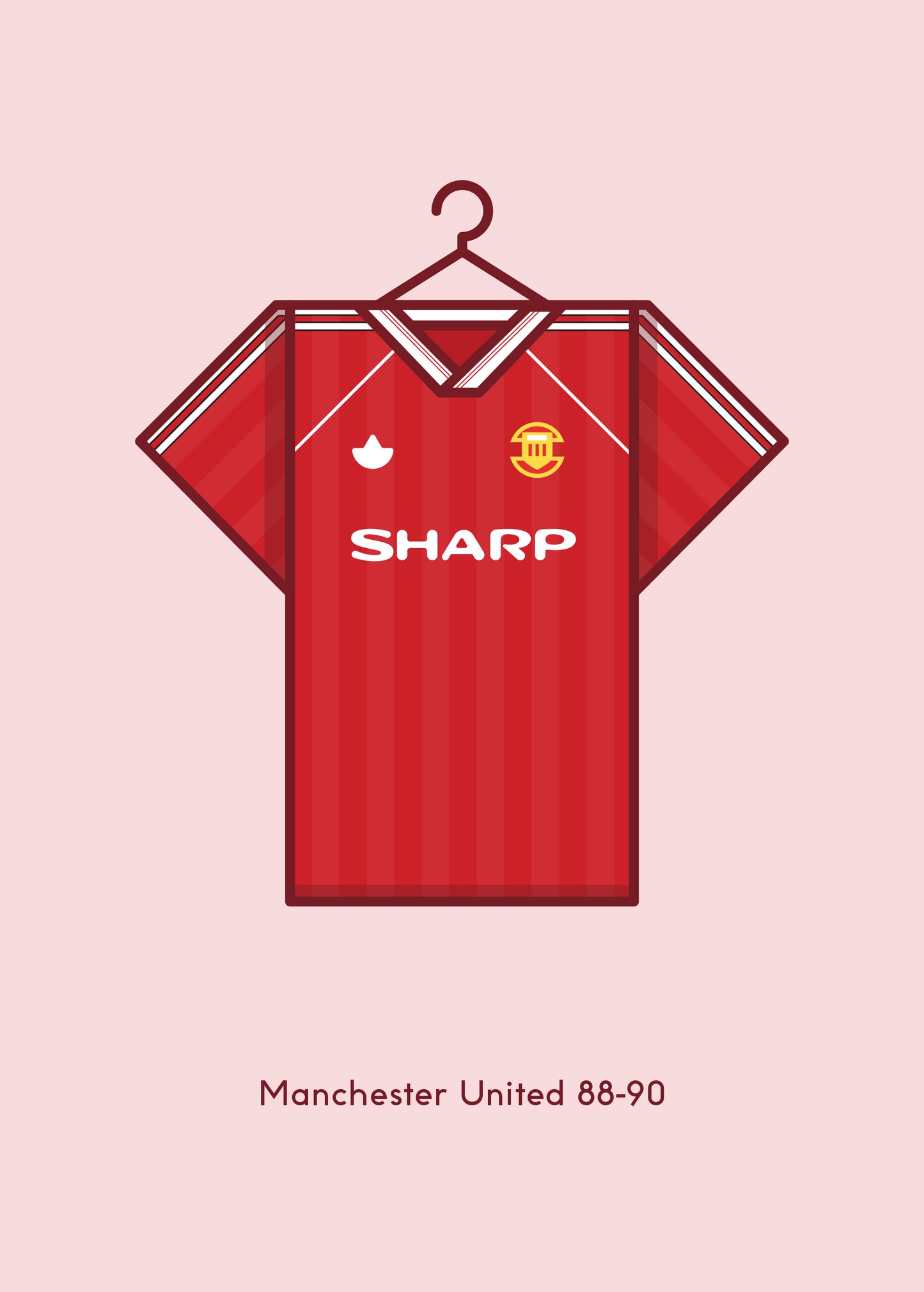 Manchester United 1988 - 90 Home Kit