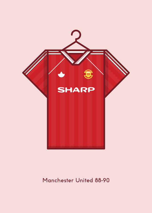 Manchester United 1988 - 90 Home Kit