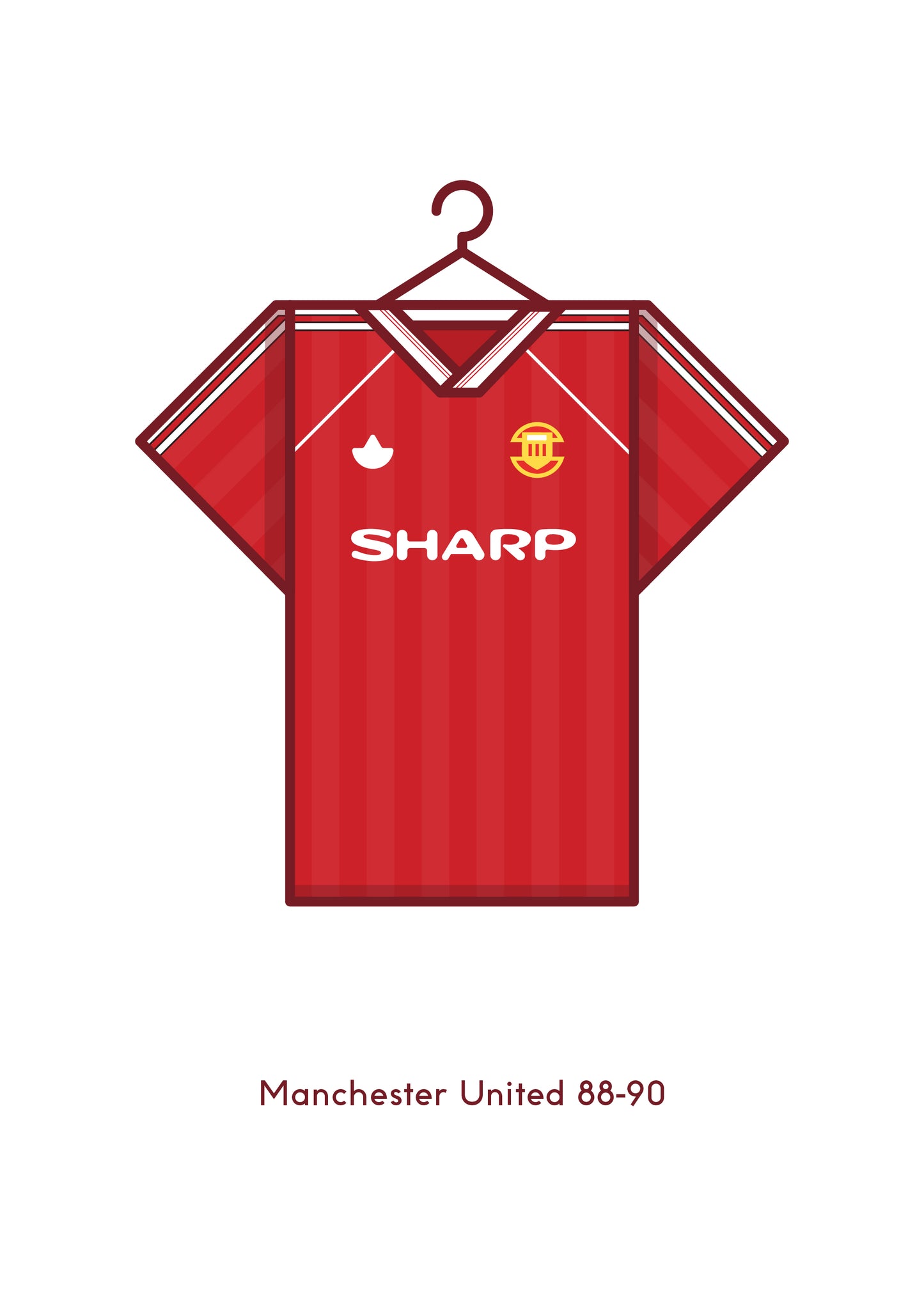 Manchester United 1988 - 90 Home Kit