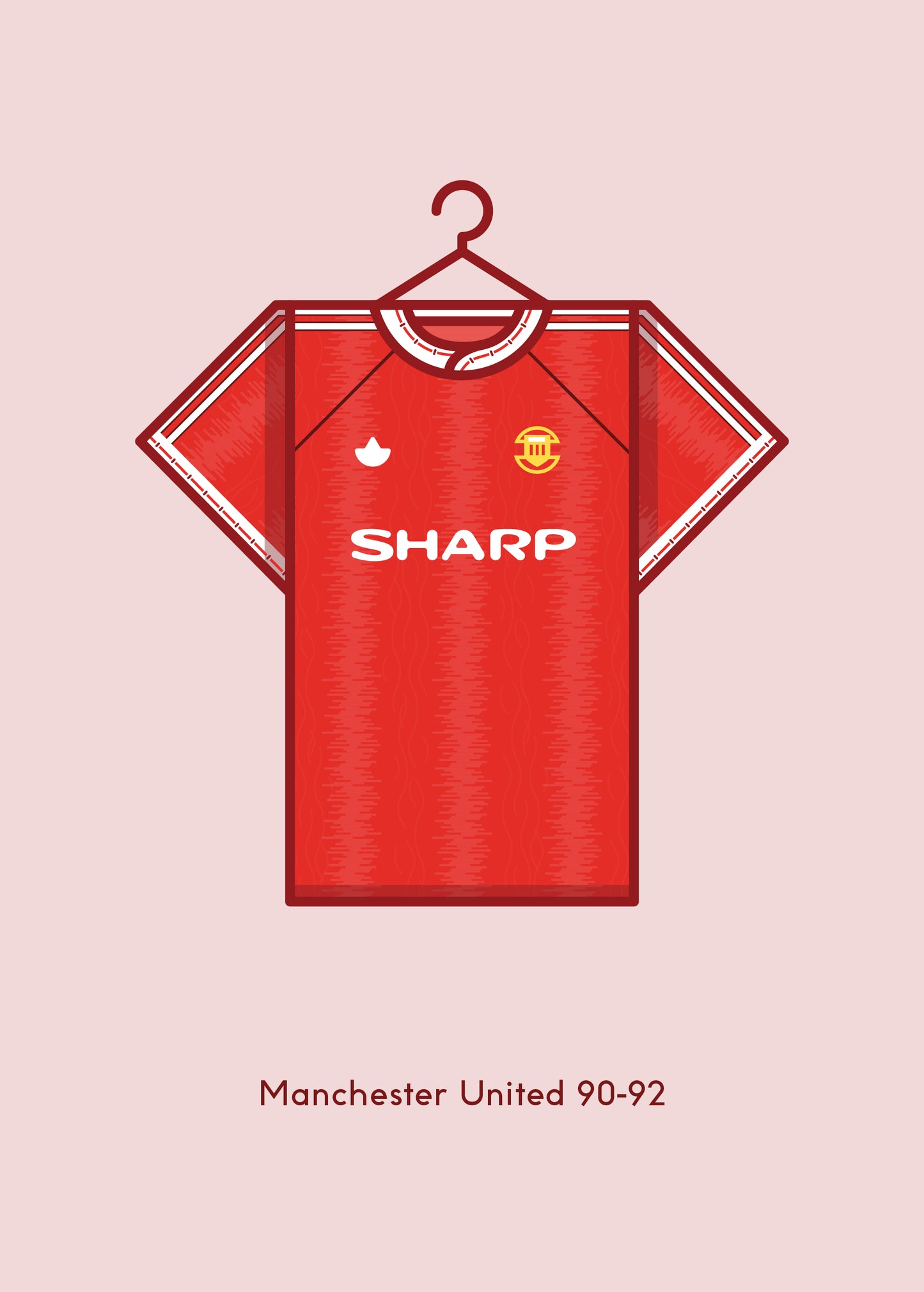 Manchester United 1990 - 92 Home Kit