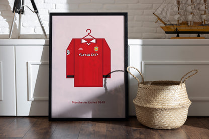 Manchester United 1998 - 99 Champions League Final Home Kit