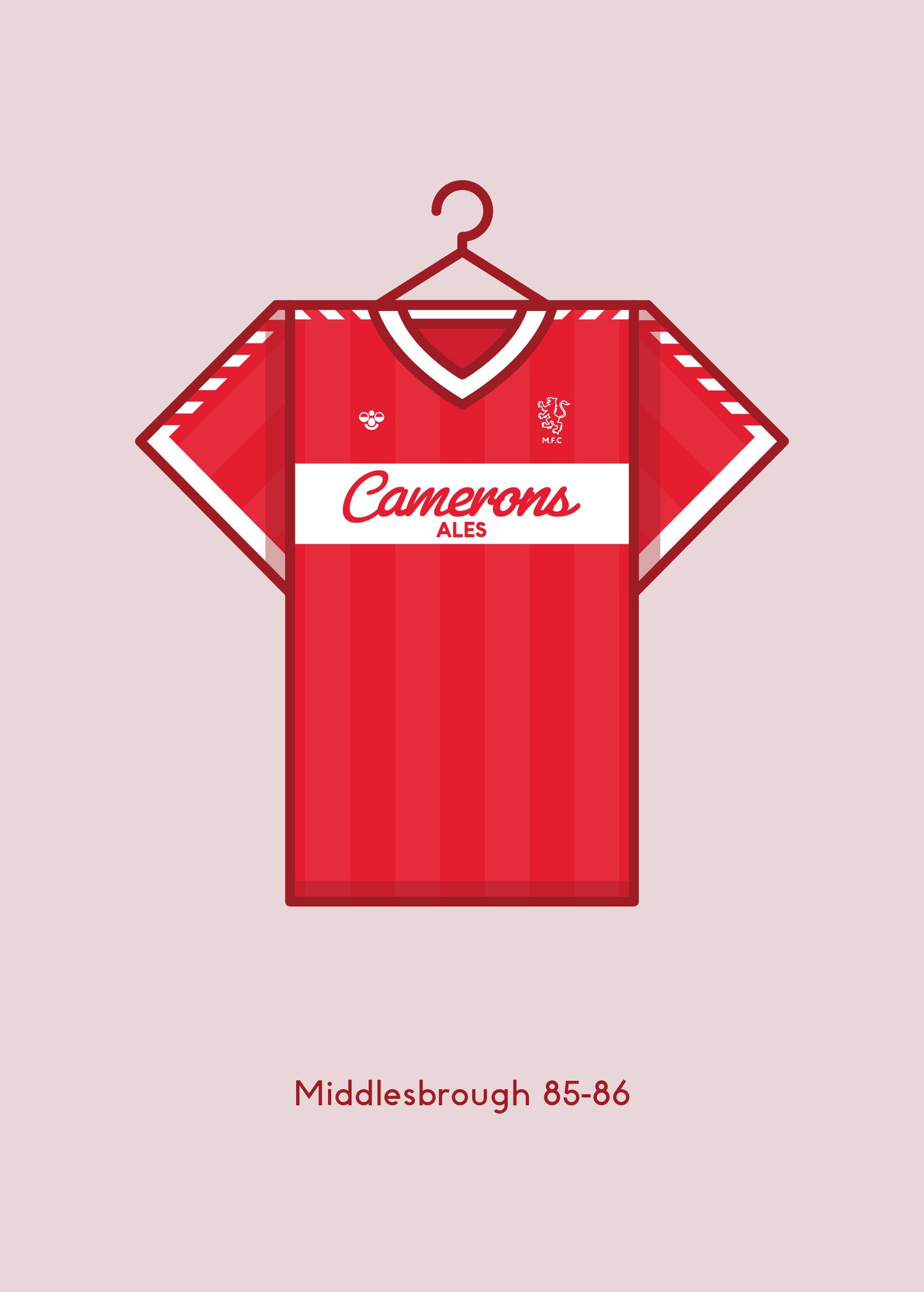 Middlesbrough 1985-86 Home Football Kit