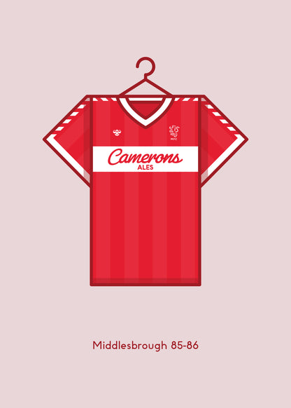 Middlesbrough 1985-86 Home Football Kit