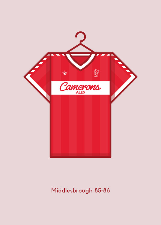 Middlesbrough 1985-86 Home Football Kit