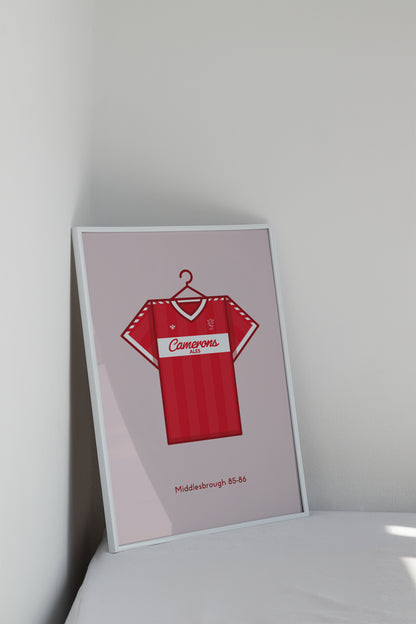 Middlesbrough 1985-86 Home Football Kit