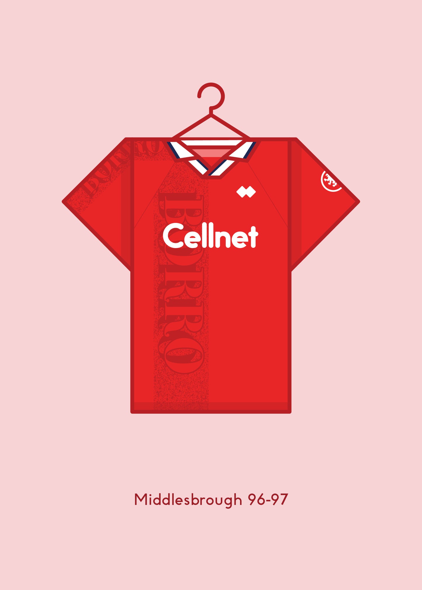 Middlesbrough 1996-97 Home Football Kit