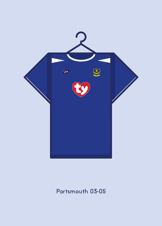 Portsmouth 2003-05 Home Football Kit