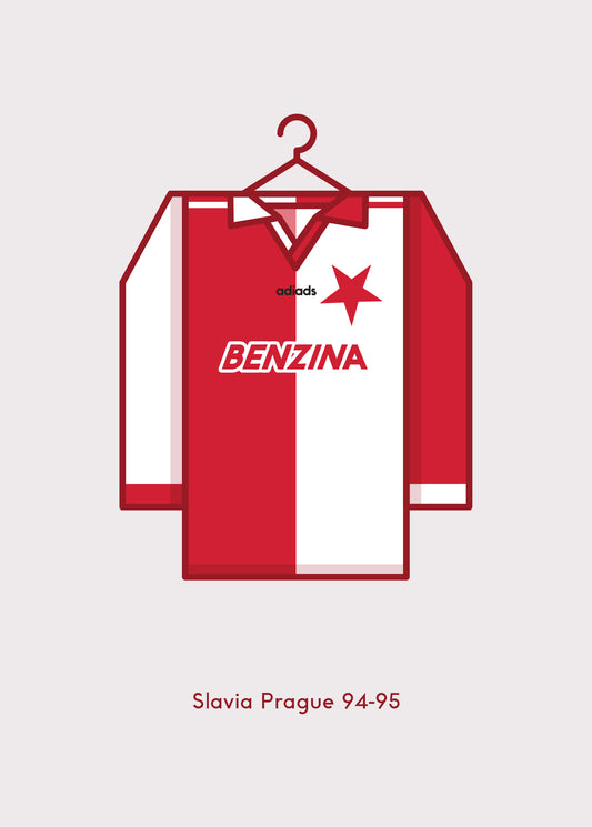 Slavia Prague 1994-96 Home Football Kit