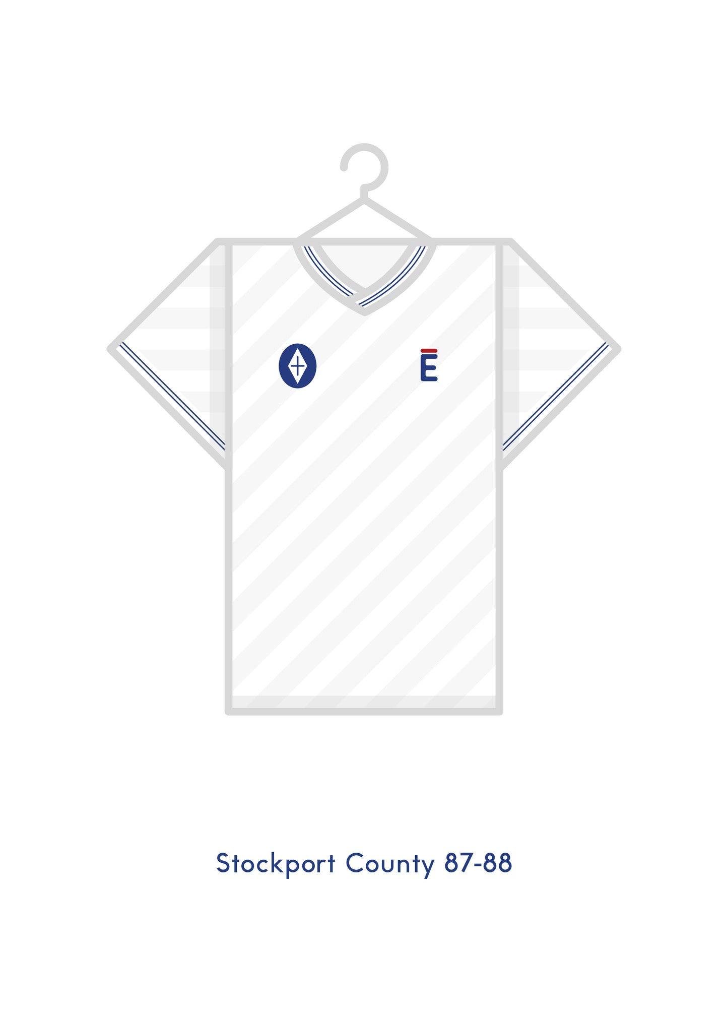 Stockport County 1987 - 88 Home Kit