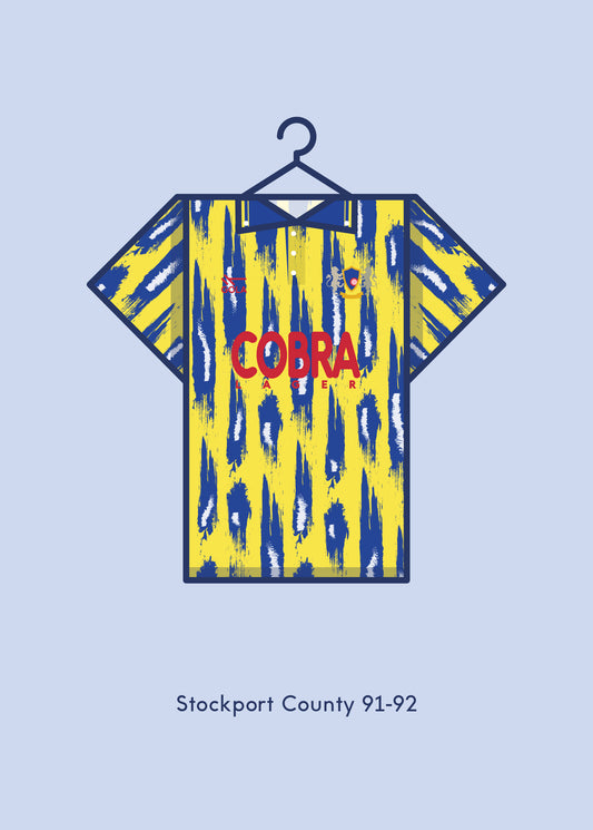 Stockport County 1991- 92 Away Kit