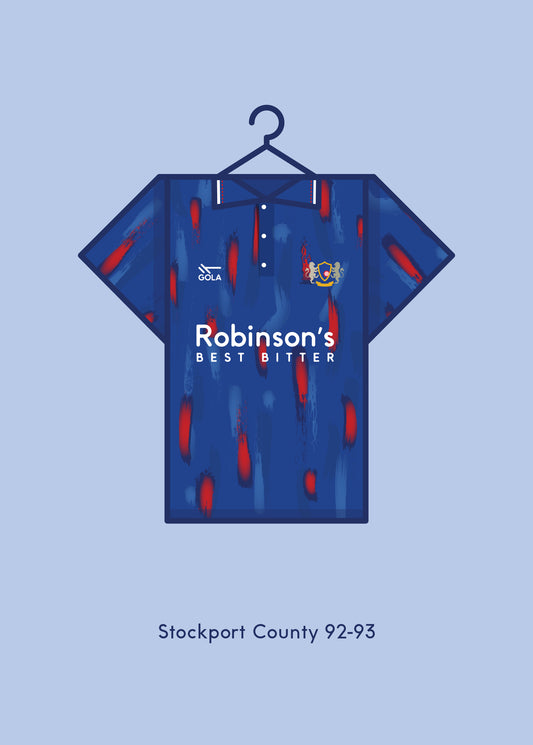 Stockport County 1992 - 93 Home Kit