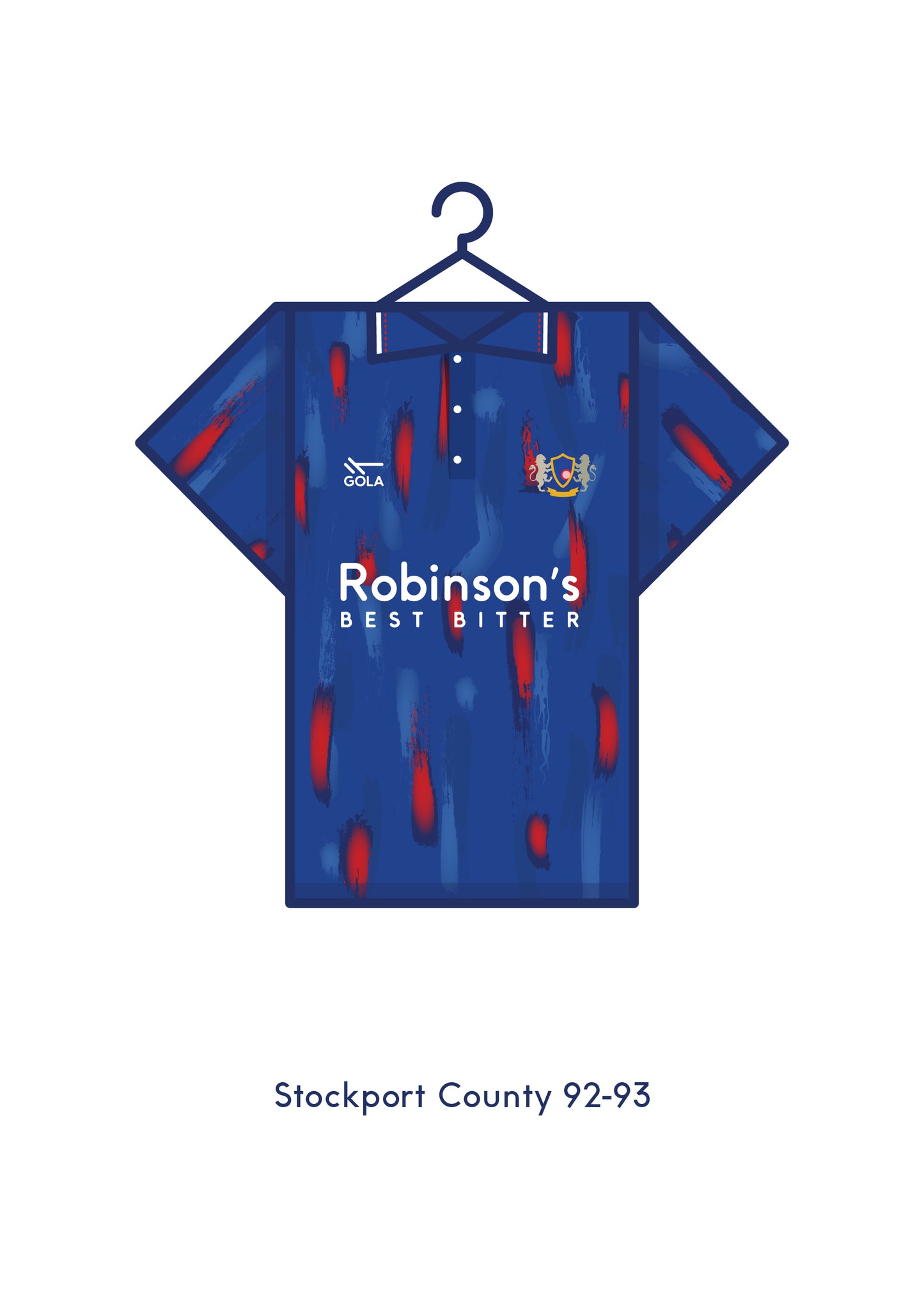 Stockport County 1992 - 93 Home Kit