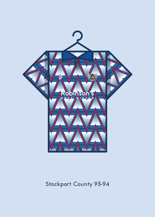 Stockport County 1993 - 94 Home Kit