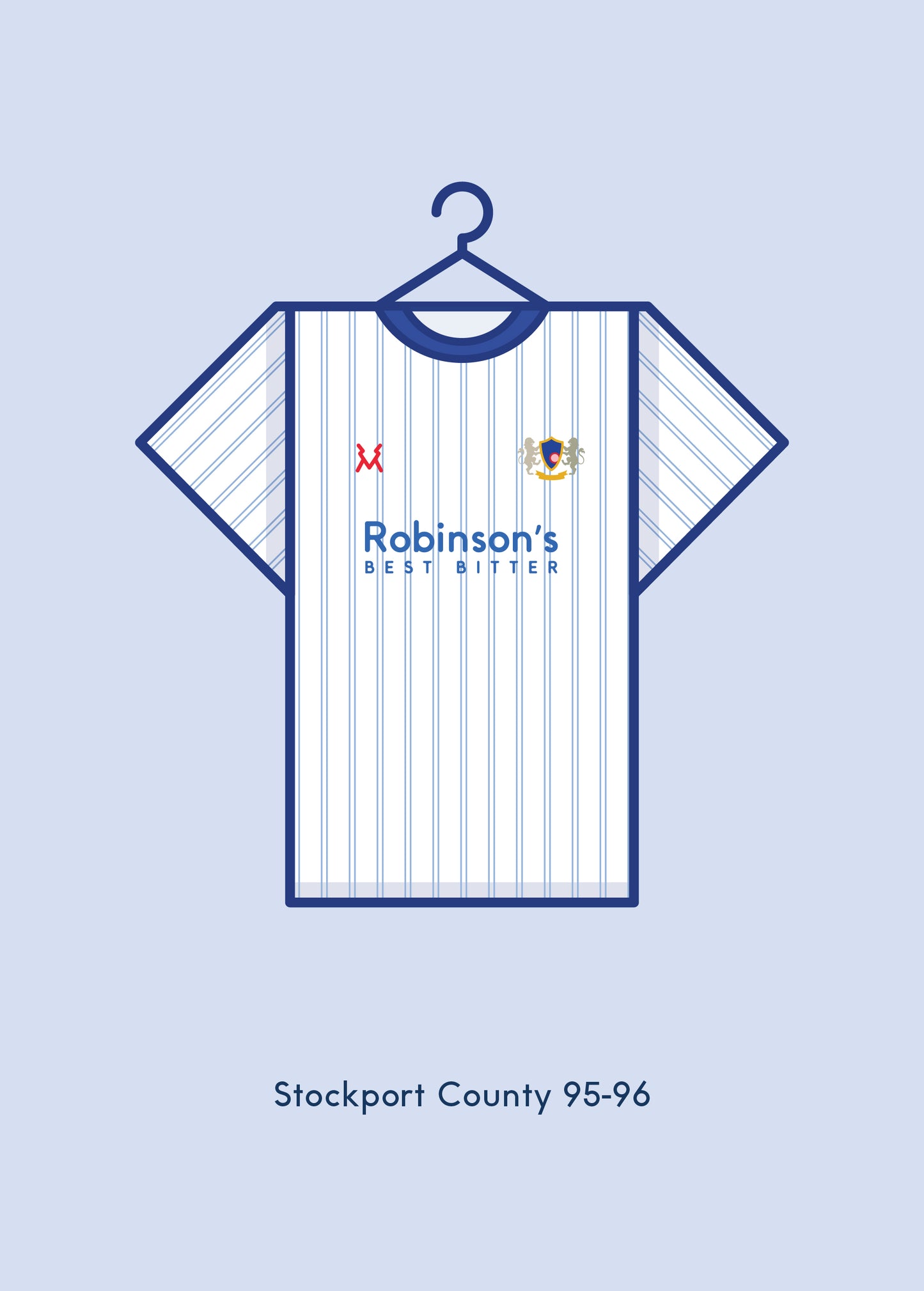 Stockport County 1995 - 96 Home Kit