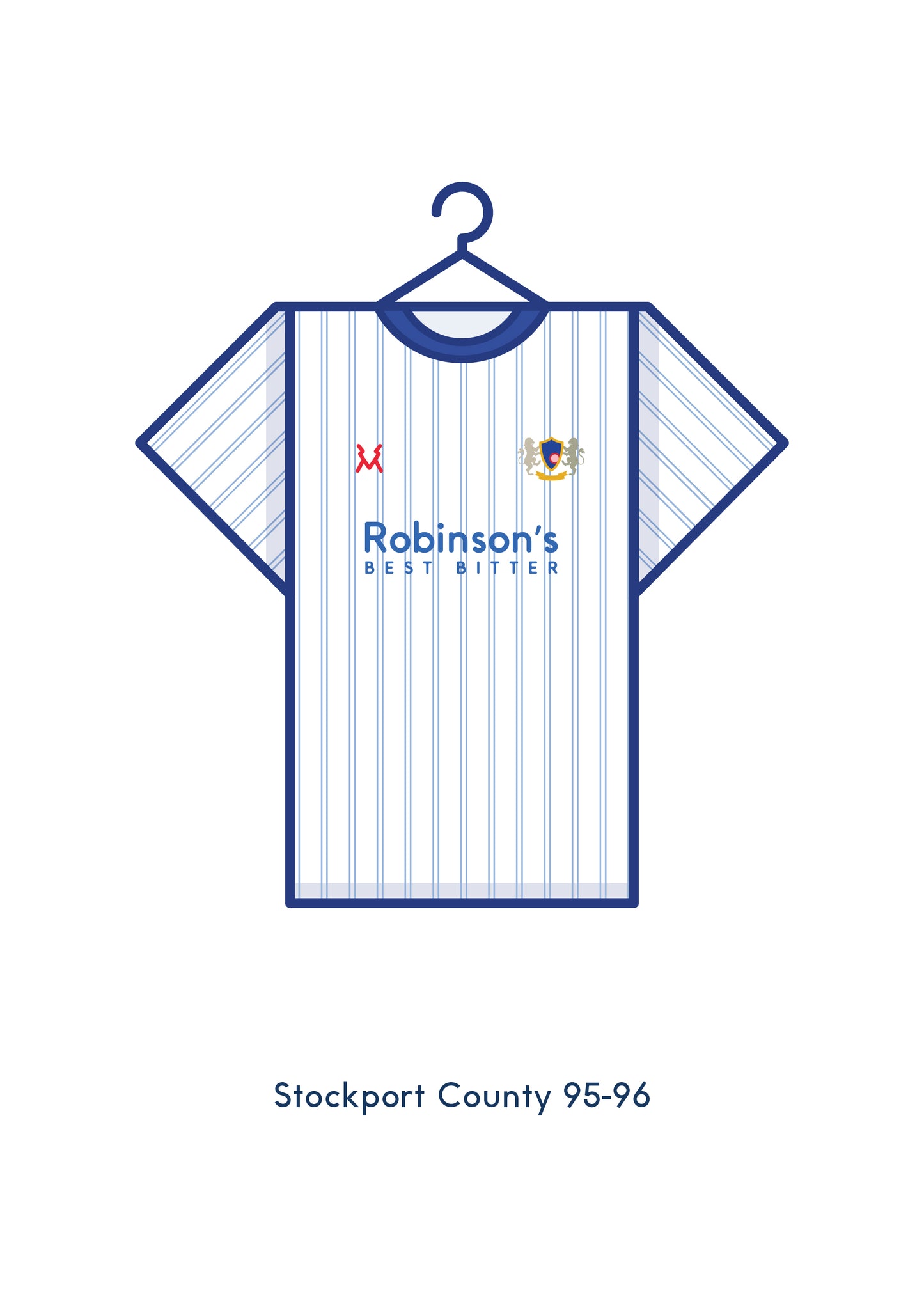 Stockport County 1995 - 96 Home Kit