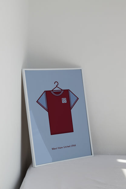 West Ham United 1966 Home Football Kit